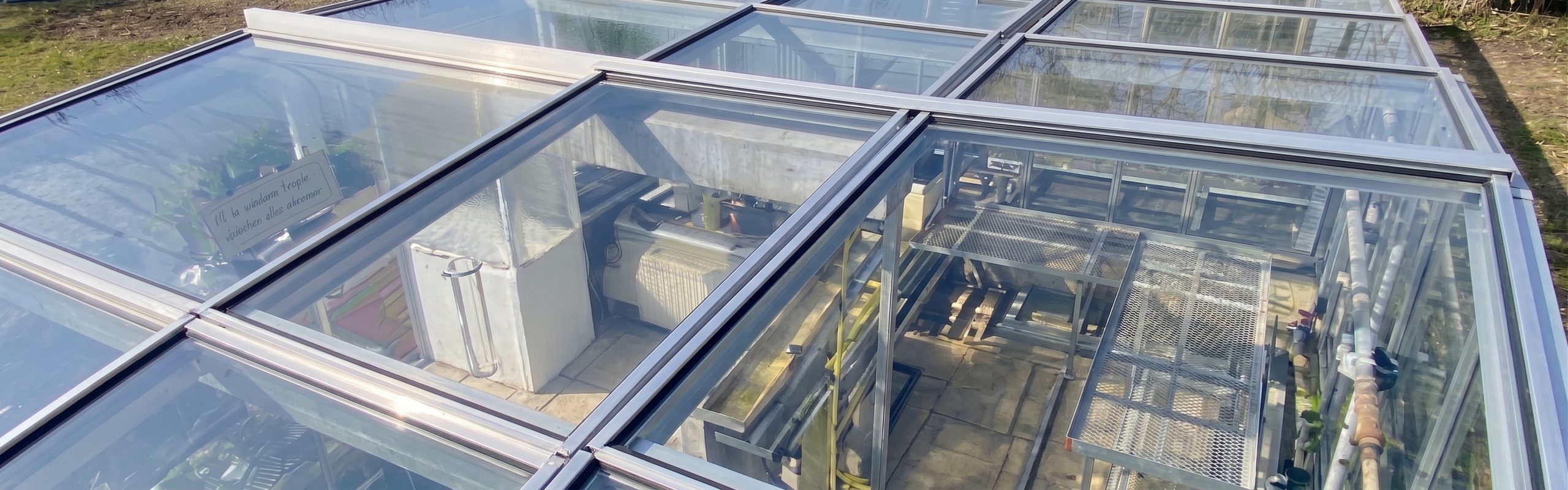 Wintergarten Glas gereinigt